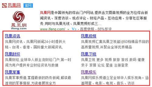 怎么擁有搜索引擎中站點子鏈的顯示效果